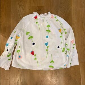 Cynthia Rowley Kids White Floral Blouse